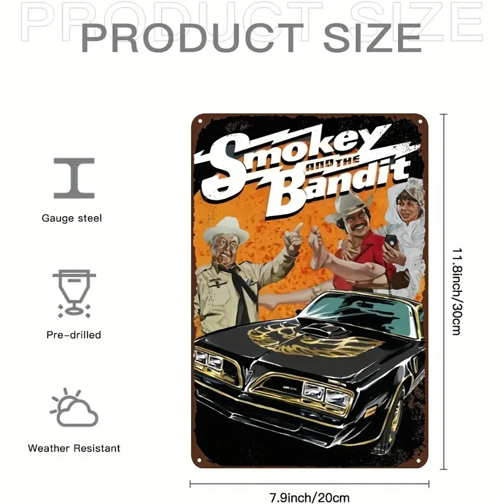 Timeless Smokey and the Bandit Vintage Metal Tin Sign