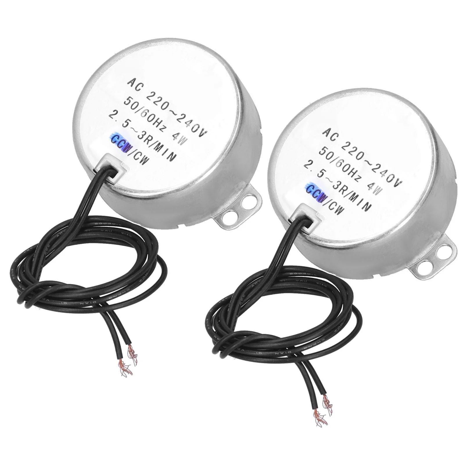 2Pcs Synchronous Motor Micro Directional CW Control Machinery Parts AC220‑240V 4W 2.5‑3RPM