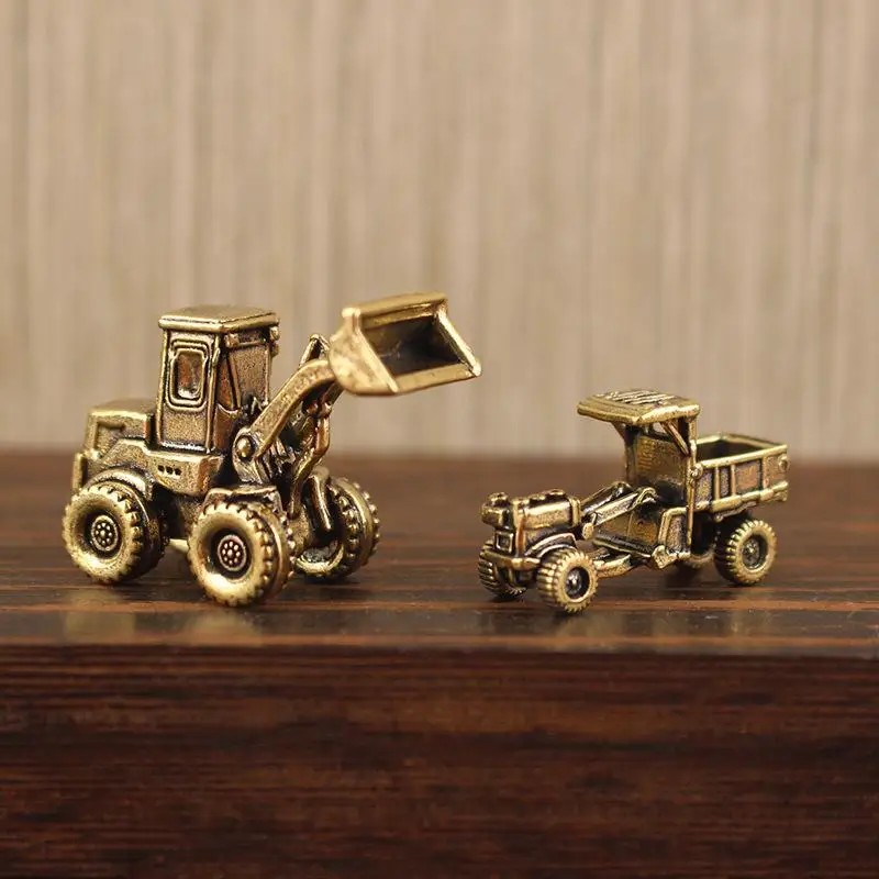 .Figure Home Decor Engineering Vehicle Mini Ornament Excavator Truck Micro Landscape Desktop Decoration