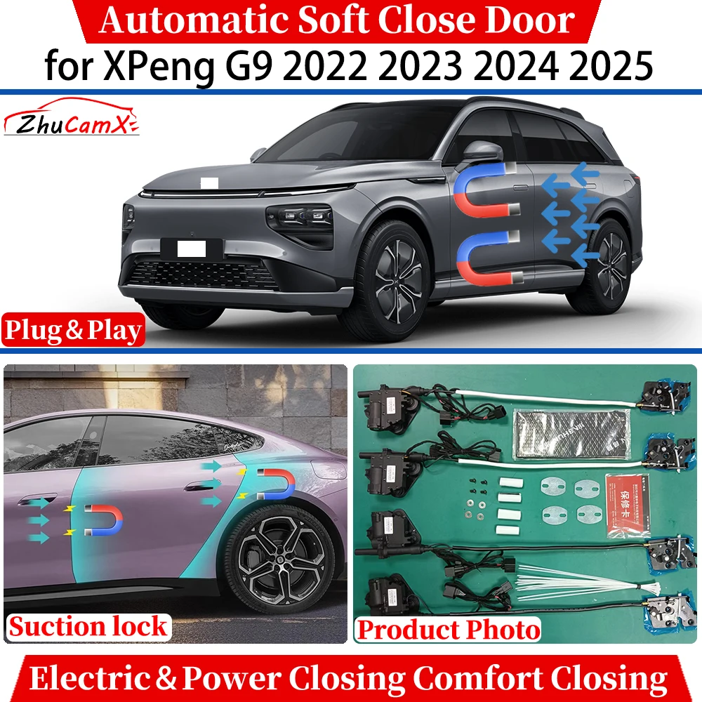 for XPeng G9 2022 2023 2024 2025 Automatic Soft Close Door Electric Power Closing Comfort Closing Suction lock Quiet System