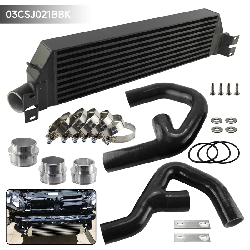Upgrade Intercooler kit Past voor 2006-2010 Volkswagen Jetta GOLF GTI 2.0T Motor Audi A3