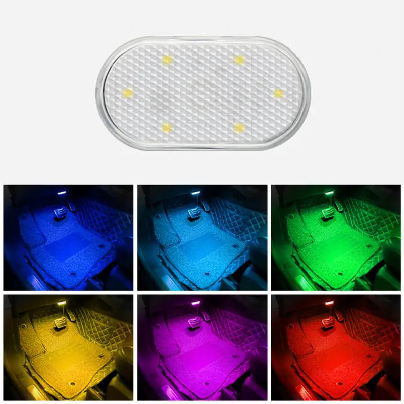 

LED Car Styling Night Light Mini USB Charge Four Color Car Door Light Car Interior LED Sensor Light Touch Sensor Reading Lamp