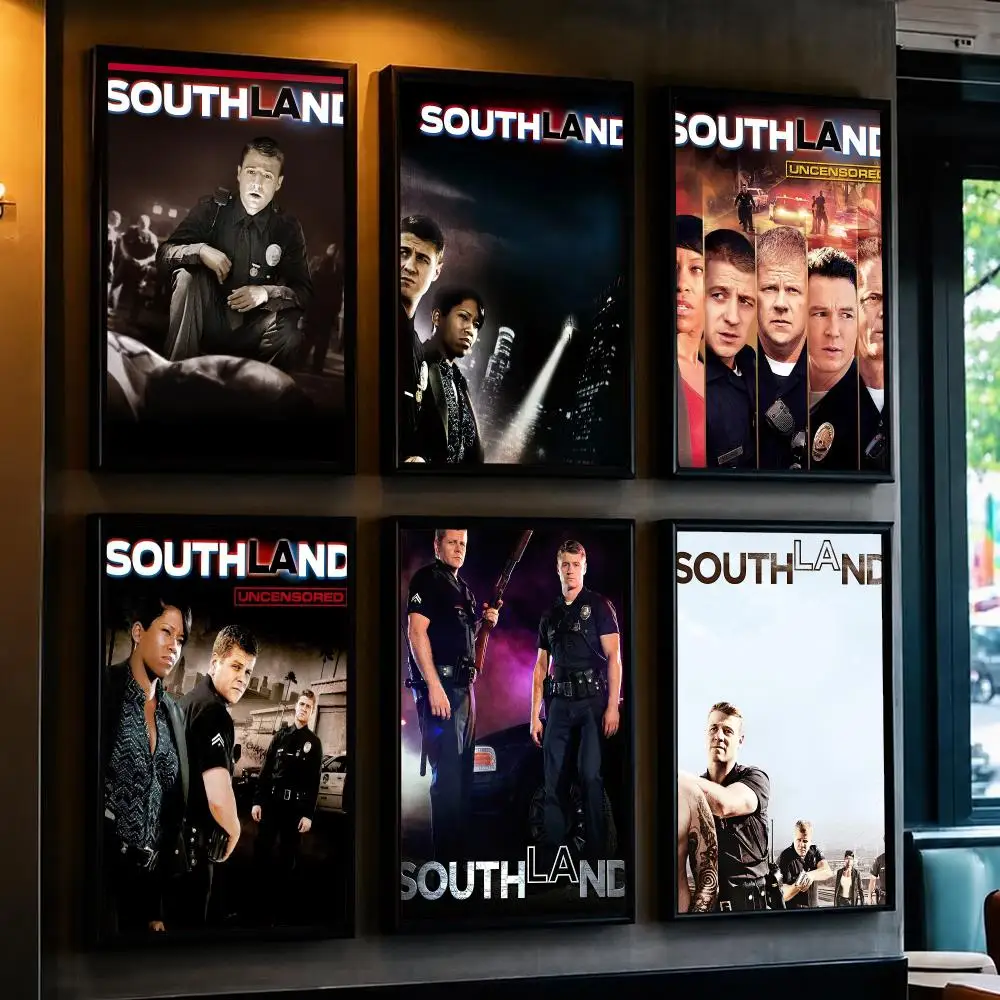 tv series S-Southland-D Poster Decorative Wall Art Sticker for Cafe Office Bedroom and Living Room