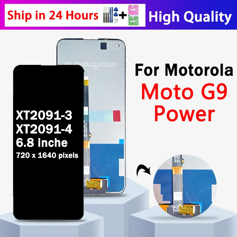 Pantalla LCD de 6,8 pulgadas de alta calidad para Motorola Moto G9 Power, montaje de digitalizador con pantalla táctil para Moto G9 Power XT2091-3 XT2091-4 LCD