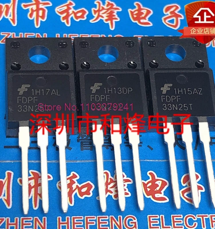 

（5PCS/LOT）FDPF33N25T TO-220F 250V 33A