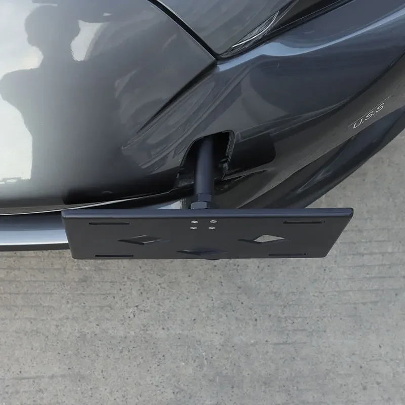 

Aluminum Alloy Car Front Bumper Tow Hook License Plate Mount Bracket Holder For Mazda MX-5 Miata 2016-2024 Car Accessories