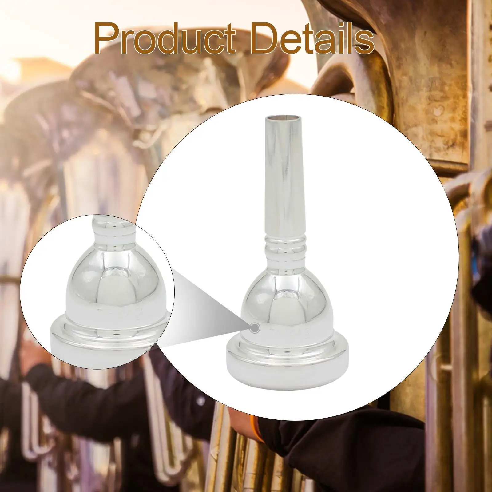 Trombone Mouthpiece Great Sound Sturdy Musical Instrument Parts Enhance Performance Professional Trombone Instrument Accessories