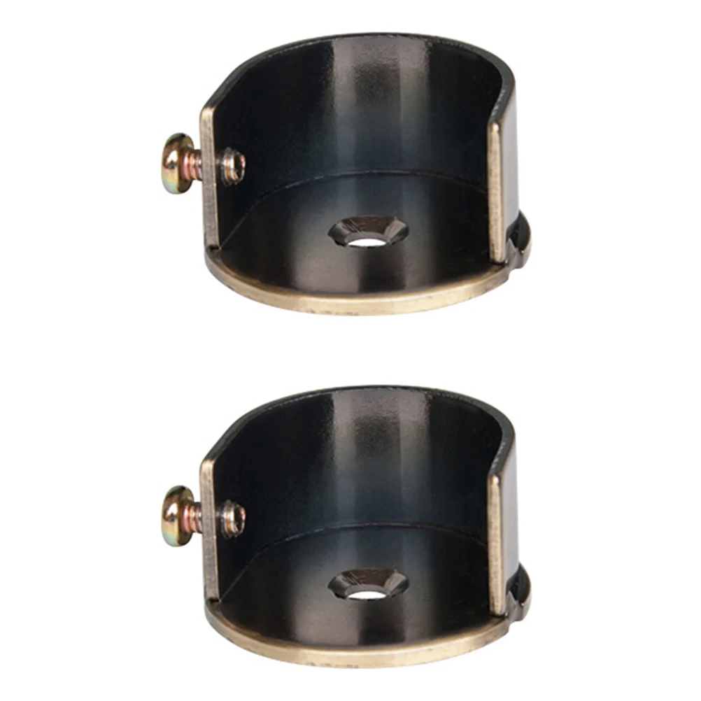 

2pcs Curtain Rod Wall Brackets Stainless Steel Home Decor Window Dressing Easy Installation Suitable For Home Use