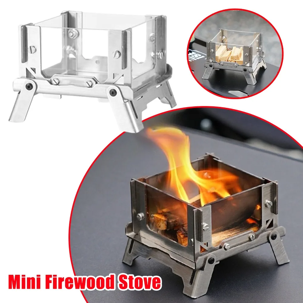 Portable Lightweight Mini Fire Pit Outdoor Tabletop Wood Burning Stove Aromatherapy Furnace Camping Mosquito Coil Burner