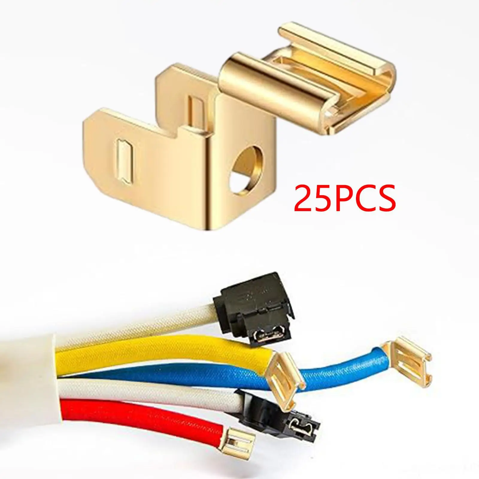 25x Double Spade Connector 2 Way Professional 1 Female Tabs