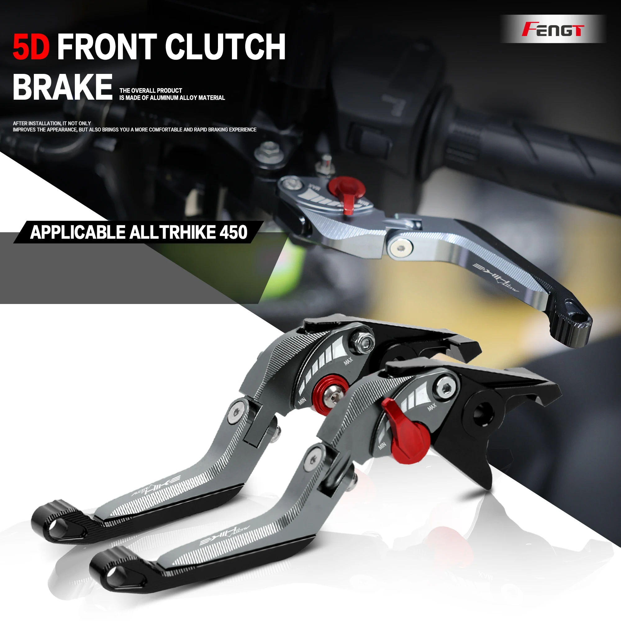 

New 5D Handle Brake Lever For MORINI ALLTRHIKE 450 2026 Motorcycle Alltrhike450 Aluminum Adjustable Folding Brake Clutch Levers