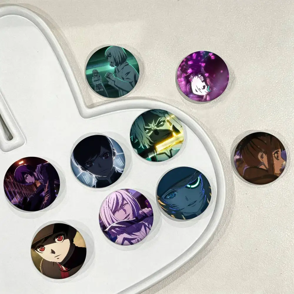 1pc Anime Akudama Drive Cartoon Style Badge Brooches On Backpack Decoration Round Enamel Pins For Accessorys