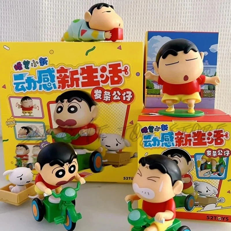 Anime Crayon Shin-Chan Dynamic New Life Series Collection Clockwork Model Toy Desk Decoration Xmas Children'S Birthday Gift