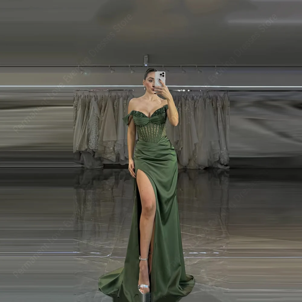 2025 Delicate Mermaid Women Evening Dresses Elegant Sweetheart Collar Modern Prom Gowns Sexy Sleeveless Party 웨딩스냅드레스 Customized