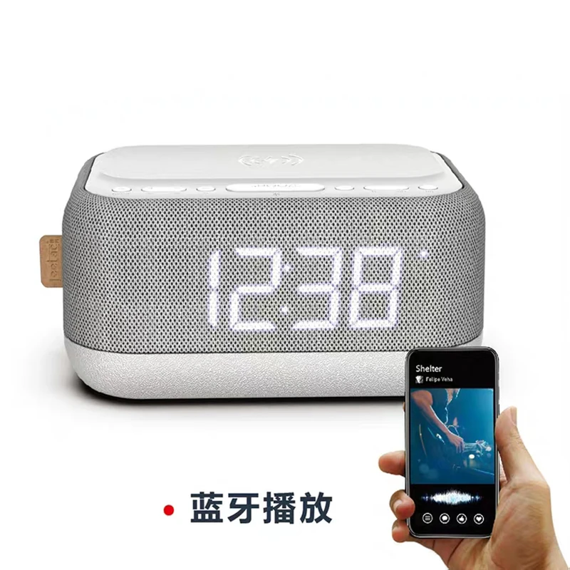 LL3502 Mobile Phone Audio, Alarm Clock, Radio, All-in-One Wireless Charger, Bluetooth Speaker