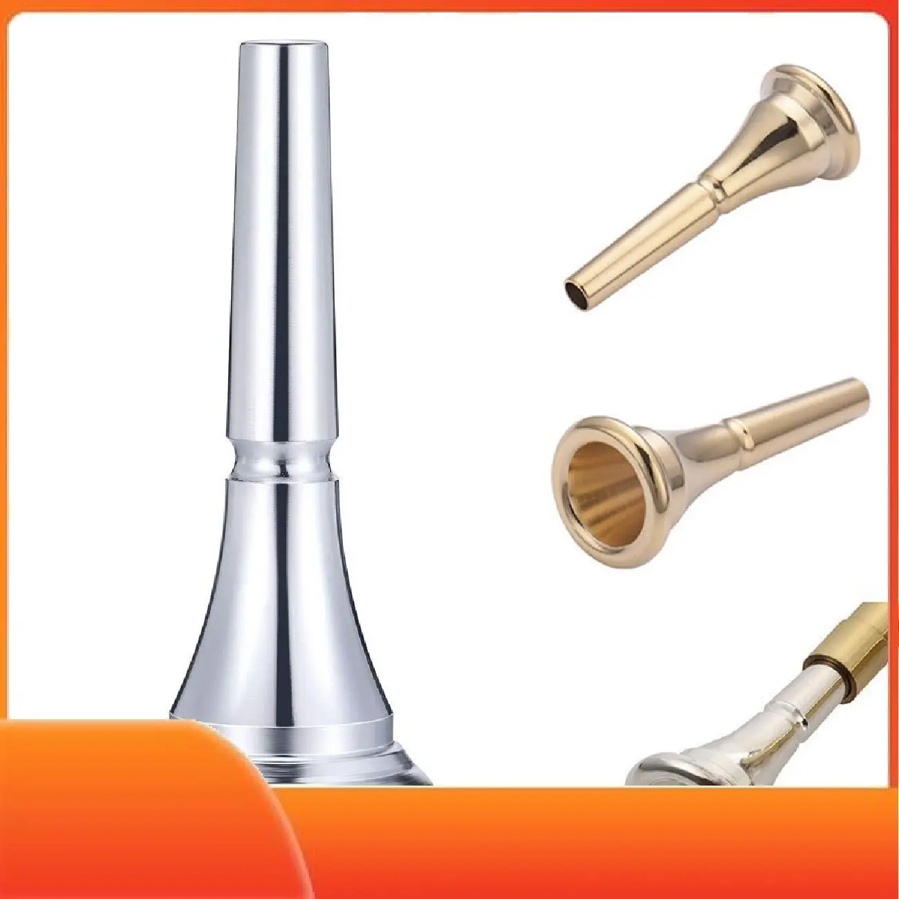 

Hot selling round horn mouth funnel-shaped horn mouth spiral horn brass instrument accessories