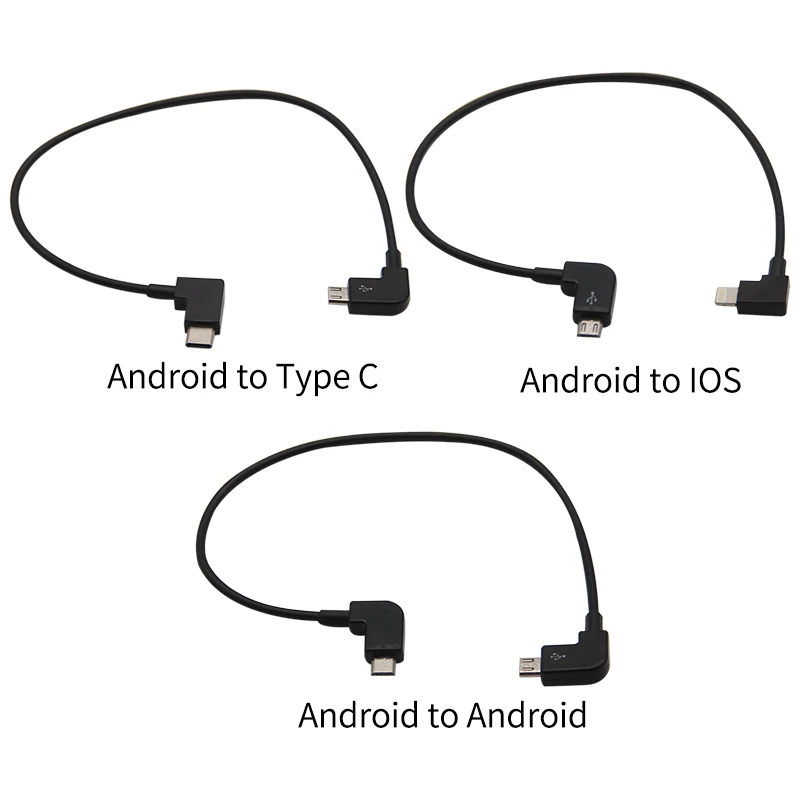 Data Cable For DJI Spark/MAVIC Pro/Mavic 2 Air Control Micro USB to Lighting/type C/Micro USB line for IPhone For Pad For xiaomi