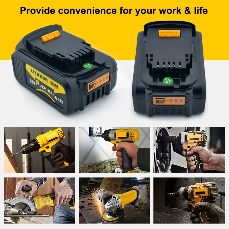 

18V Battery Tools 6.0Ah DCB200 DCB184 DCB181 Replacement Li-ion Battery for DeWalt MAX XR power tool 5Ah 9Ah lithium Battery