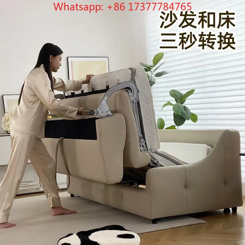 Customizable high-end sofa bed foldable dual-purpose bed living room small apartment single double multi-function