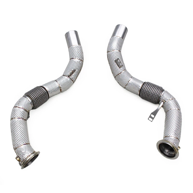 YK Stainless Steel Exhaust Pipe In Stock For BMW M550/M550i G30/N63 4.4TT 2019-2025 Straight Downpipe