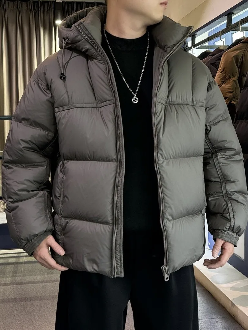 

Мужская куртка Cloud Puff 90 с капюшоном, теплая, повседневная, для пар, верхняя одежда из полиэфирного волокна, белая, с наполнителем из пуха.