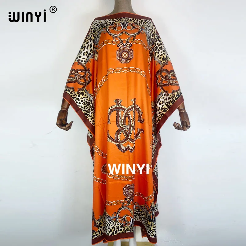 2021 Middle East Maxi Dresses Elegant Women Floral Boho Dress Summer Beach Long Sleeve Evening Party Sundress WINYI