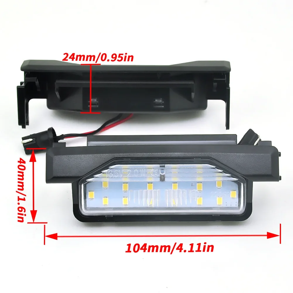 2004-2011 for Mazda RX8 RX-8 [BRIGHT WHITE] SMD LED License Plate Light Housing Pair