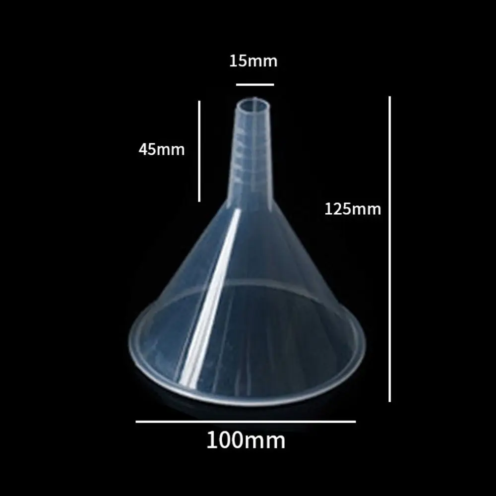 3Pcs Clear Plastic Funnel Set Reusable Kitchen Funnel Lab PP Funnels Lab Bottles, Essential Oils