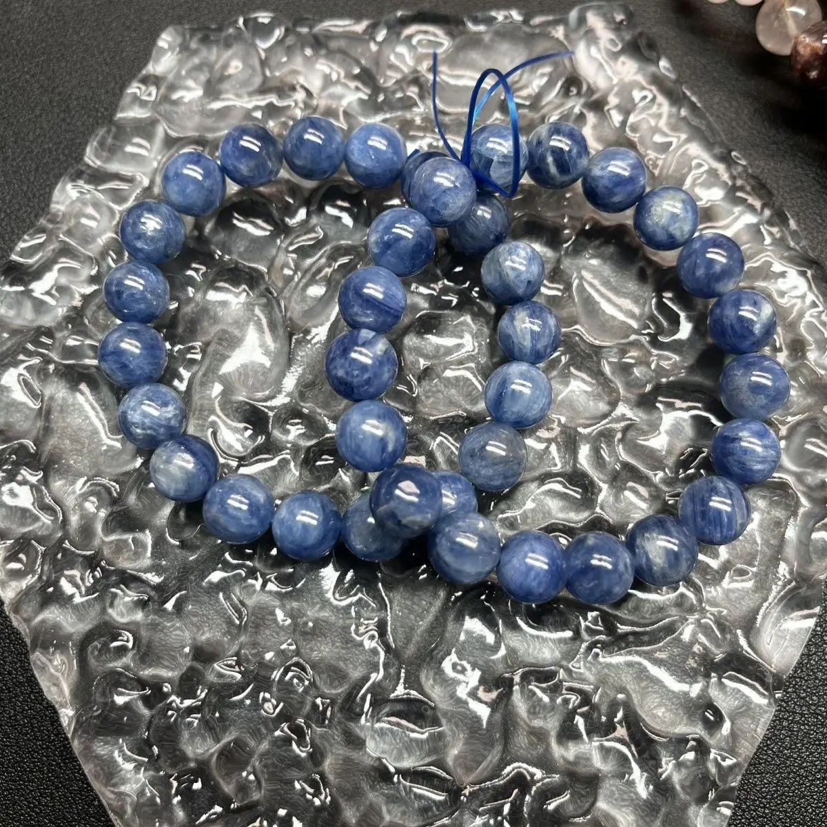 

Natural Van Gogh Starry Sky Raw Ore Kyanite Bracelet Interstellar Blue Cat's Eye Jade Oil Painting Kyanite Default Micro Flaw