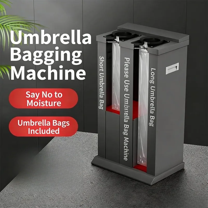 Máquina automática comercial de bolsas de paraguas para Hotel, cafetería comercial, tienda de oficina, máquina envasadora de paraguas húmedo impermeable