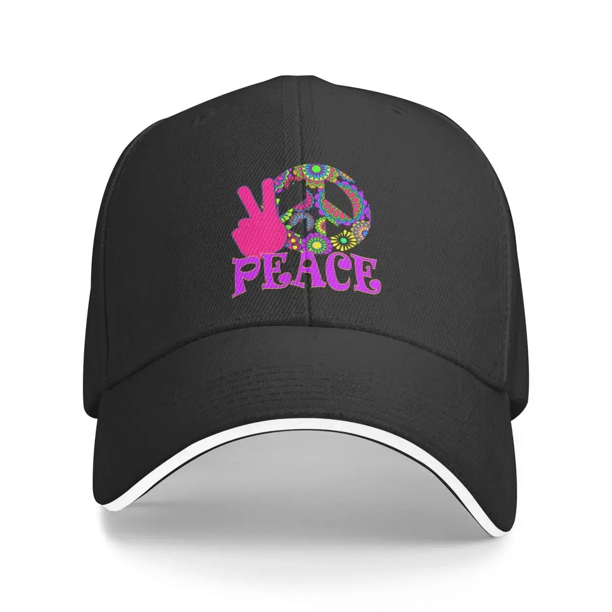 Happy Hippy Flowers Baseball Cap Golf Wear Trucker Cap Luxe merk voor meisjes Heren