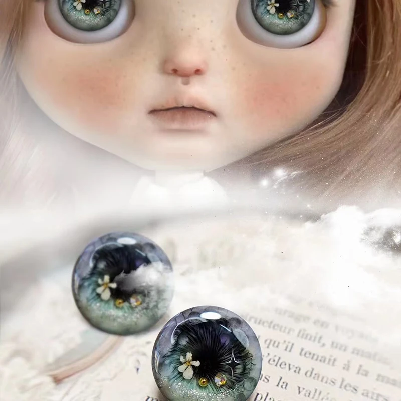 YESTARY Eyes For Toy Dolls Blythe BJD accessori per bambole occhi magnetici per bambole artigianato fatto a mano Drop Glue Eye Piece per Blythe Doll