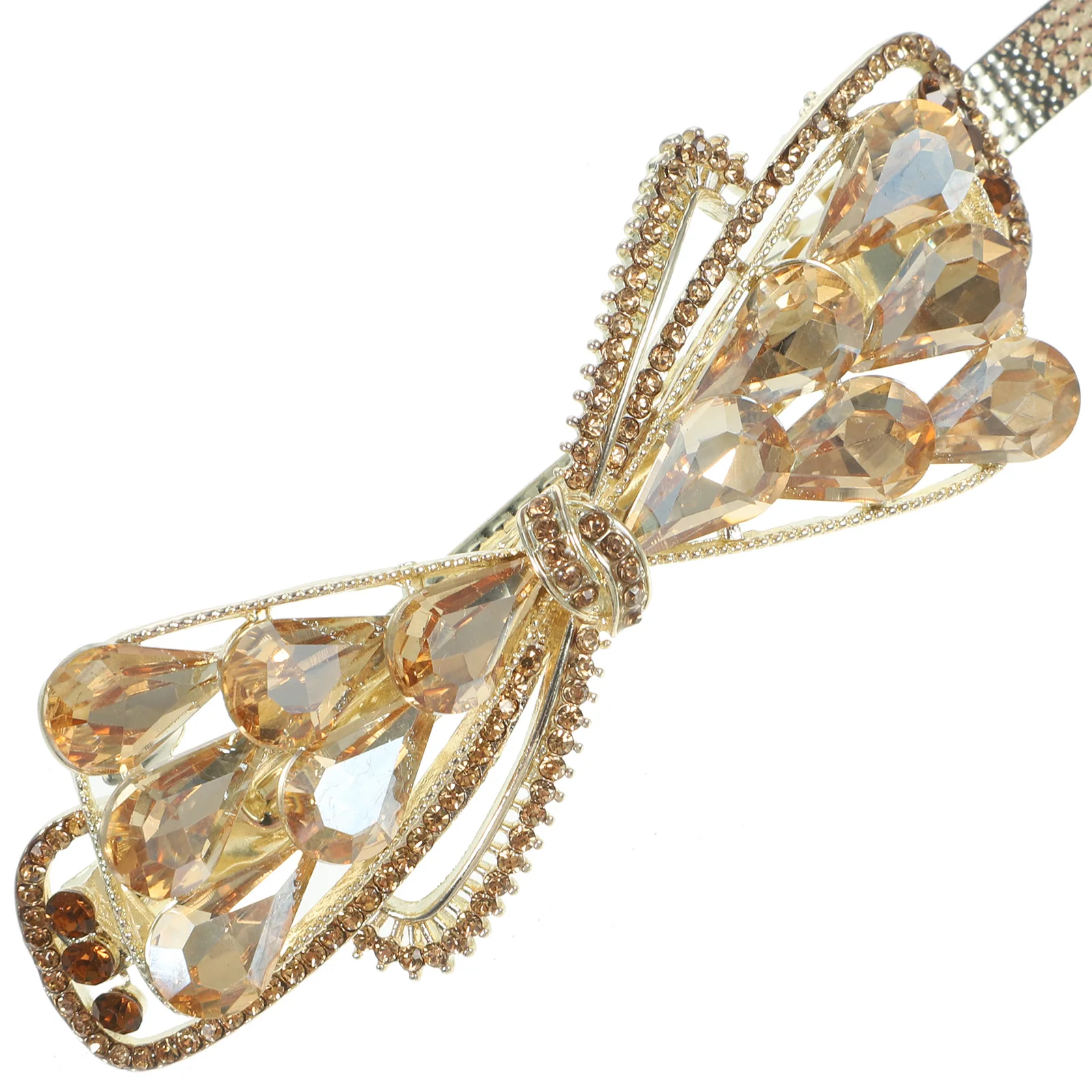 

1pcs Rhinestone Crystal Hair Clip Spring Hairpin For Women Strong Hold Durable Sturdy Decorative Hair Accessories Girls Fashion