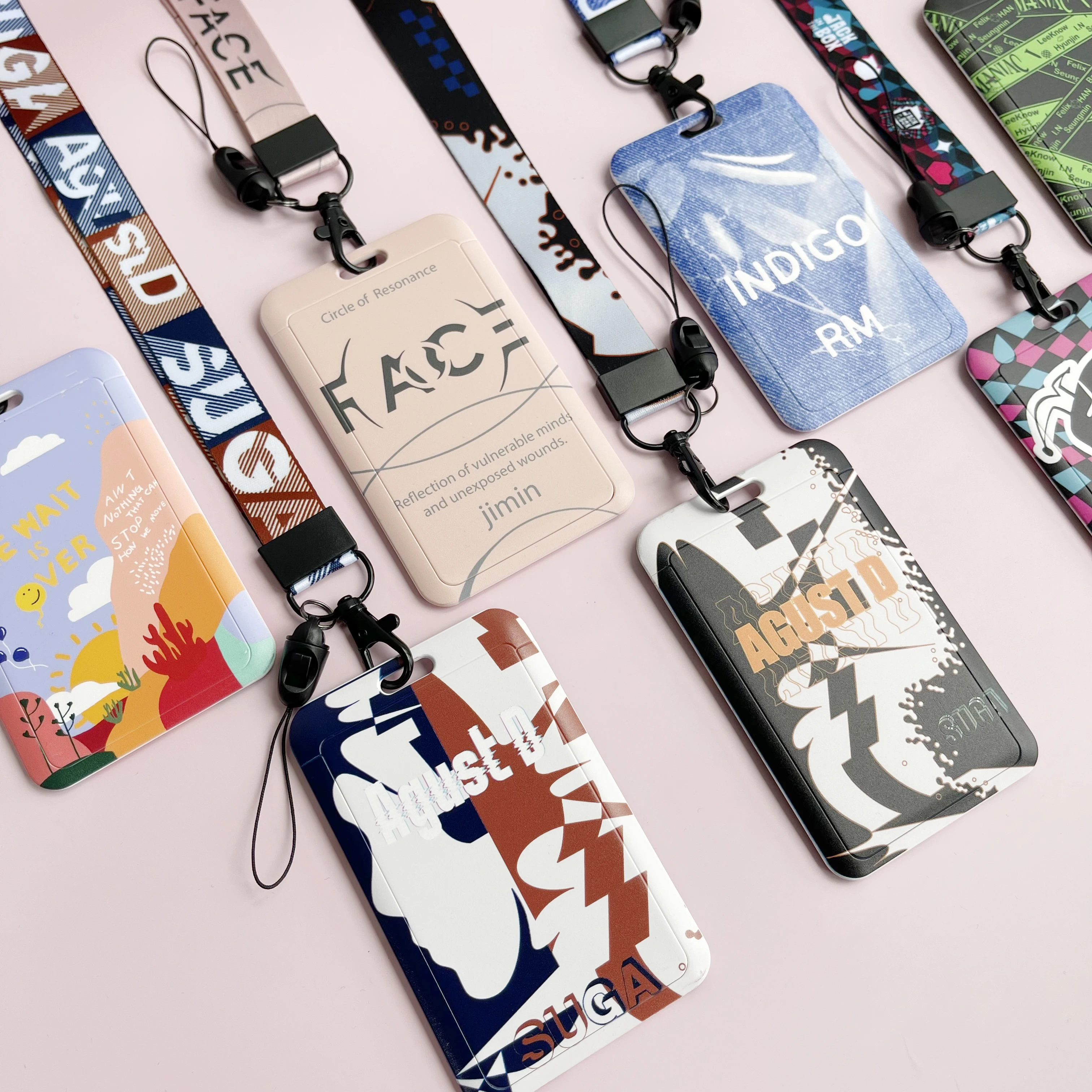 Card Holder PTD YTC Butter Dynamite suga AgustD jimin Face RM Jin hope SK Neck Strap Maniac ON Lanyard Work Identity Badge Case