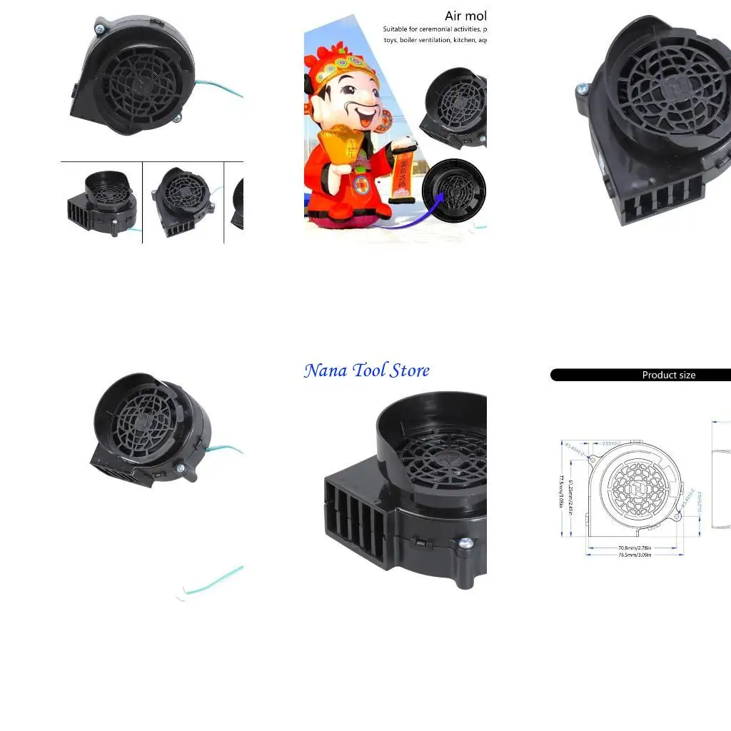 

31GJ Надувная замена воздуходувки 12 В вентилятор мотор для вентилятора для садового двора надувной