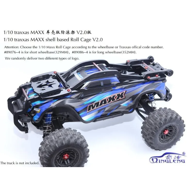 

Nylon Body-Style Roll Cage for 1/10 Traxxas MAXX V1.0/V2.0 (Small X), Hinged Flip Design with 3 Sets Light Mounts Upgrade Parts