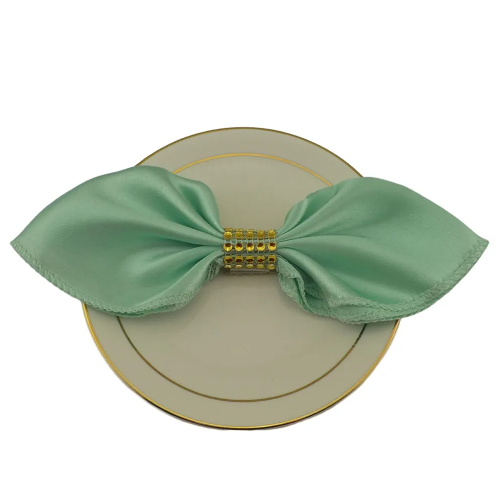 45 x 45 cm Satin-Servietten für Hochzeit, Tischdekoration, 24 Stück, weiches Taschentuch, Weihnachten, Geburtstag, Zuhause, Party, Tischdecke, Serviette – Detail 10