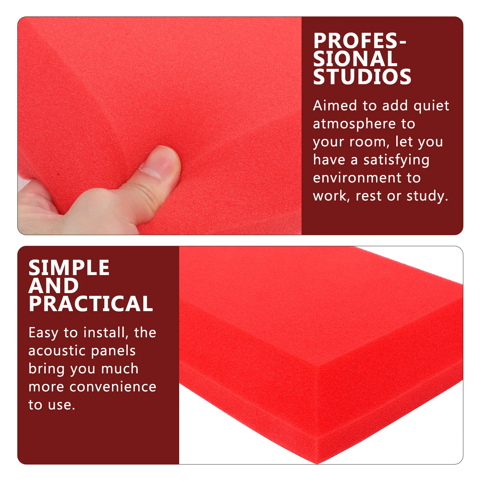 

6pcs Soundproof Panels Sound Absorbing Board Noise Reducing For Walls Acoustic Insulation Material For Home Studio Theater