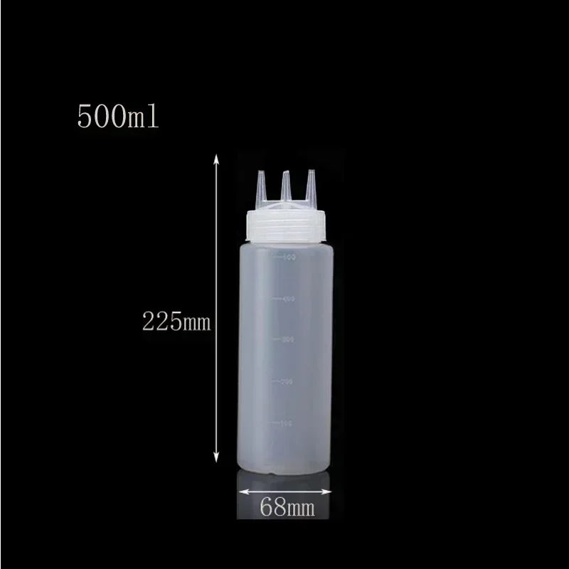 10 Stuks 120 Ml-1000 Ml Lege Plastic Sauzen Flessen Lekvrije Squirt Knijpfles Container Voor Salade ketchup Bbq Saus Siroop Olie