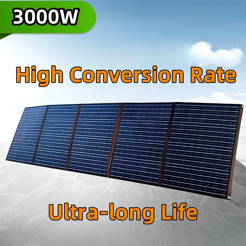 2500/3000W Solar Panel 12V/24V High Efficiency Power Bank Solar Charging Outdoor Cells High conversion rate Home/Camping/RV