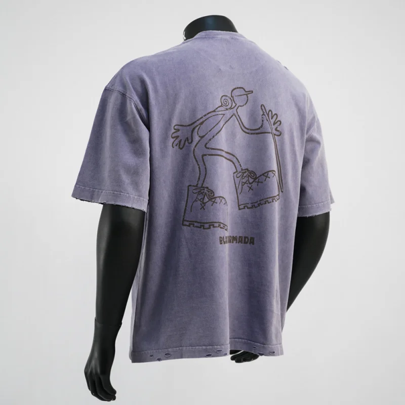 

American high street short sleeved shirt, youth trendy brand street printed casual versatile round neck T-shirt, men's summer