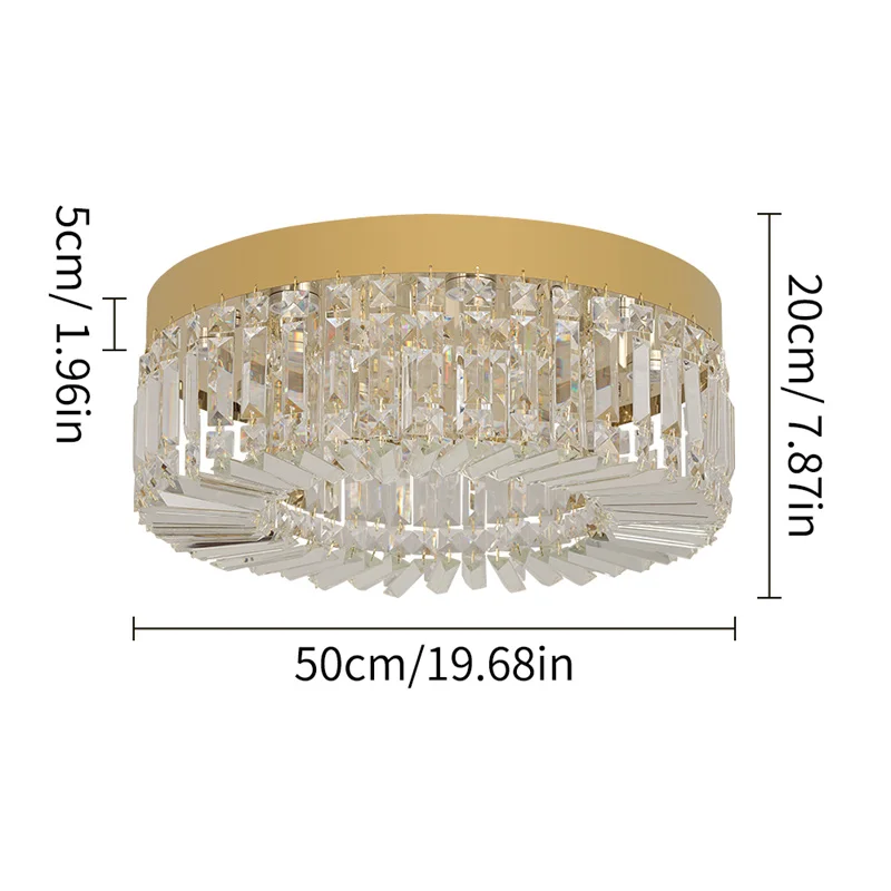 Modern Ceiling Lamp Crystal Led Chandelier Bedroom Lustre Fixture Pendant Light Home Decor K9 Luxury Hanging Luminaire Plafonier image 3