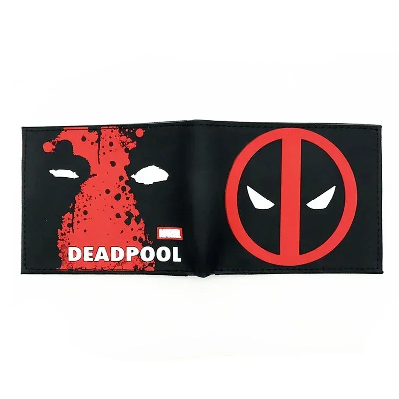 New Anime Foldable Wallet Marvel Avengers Deadpool Men Children Bank ID Card Holder Coin Purse Card Clip Bag Cosplay Kids Gift