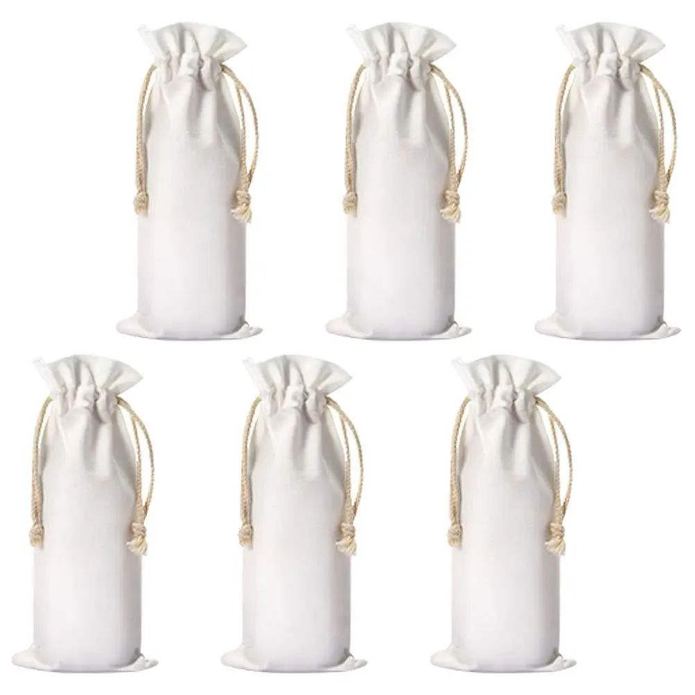 

6Pcs Wine Gift Bags Clear Printing Long Lasting Patterns Decorative Reusable Pouches Wine Bag Convenient Gift Bags
