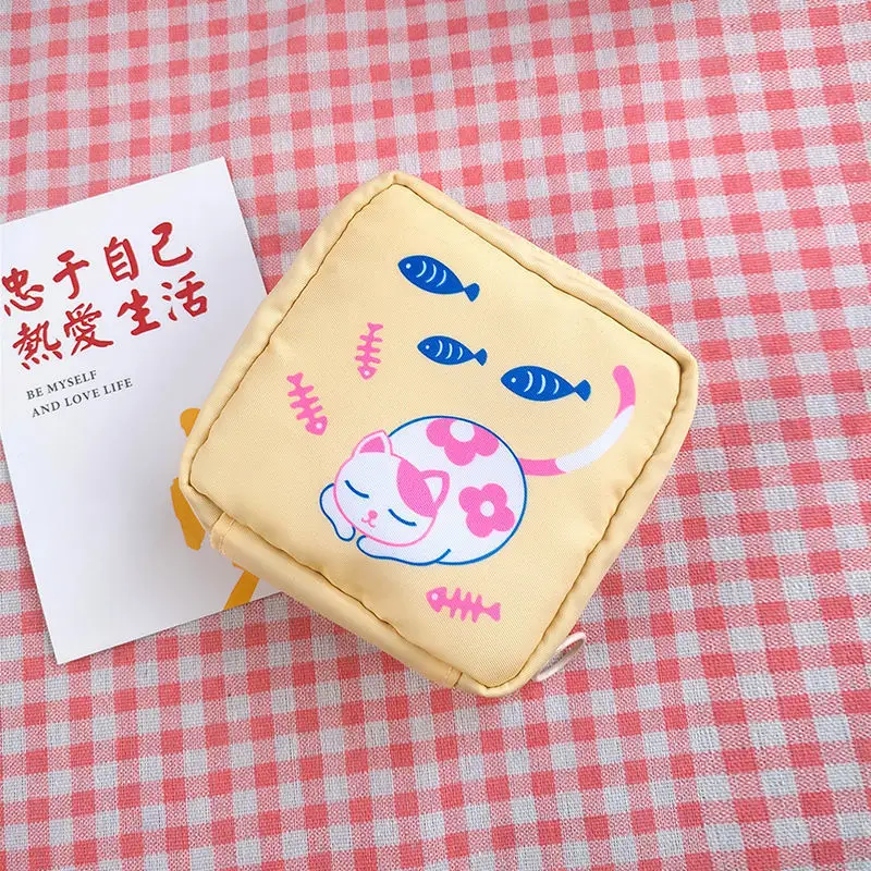 Women Tampon Storage Bag Waterproof Mini Sanitary Napkin Toiletry Bag Travel Cosmetic Bag Makeup Pouch Data Cable сумка женская