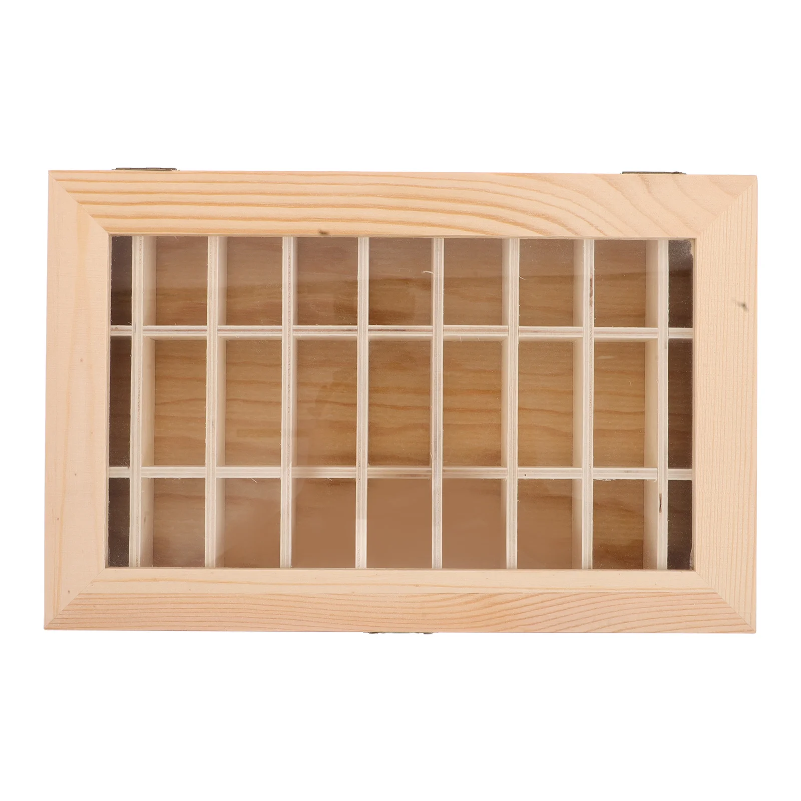

Rock Specimen Display Box Clear Lid Collection Organizer Collectable Case Ornaments Mineral Gemstone Beige
