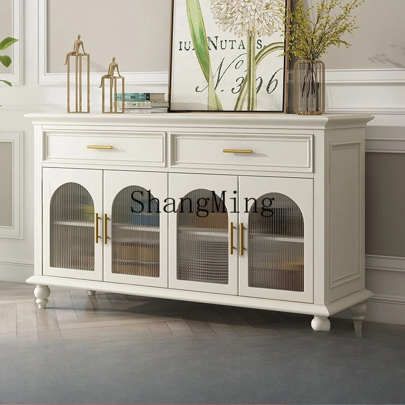 

SM solid wood dining side cabinet simple light luxury household cupboard living room storage storage side cabinet