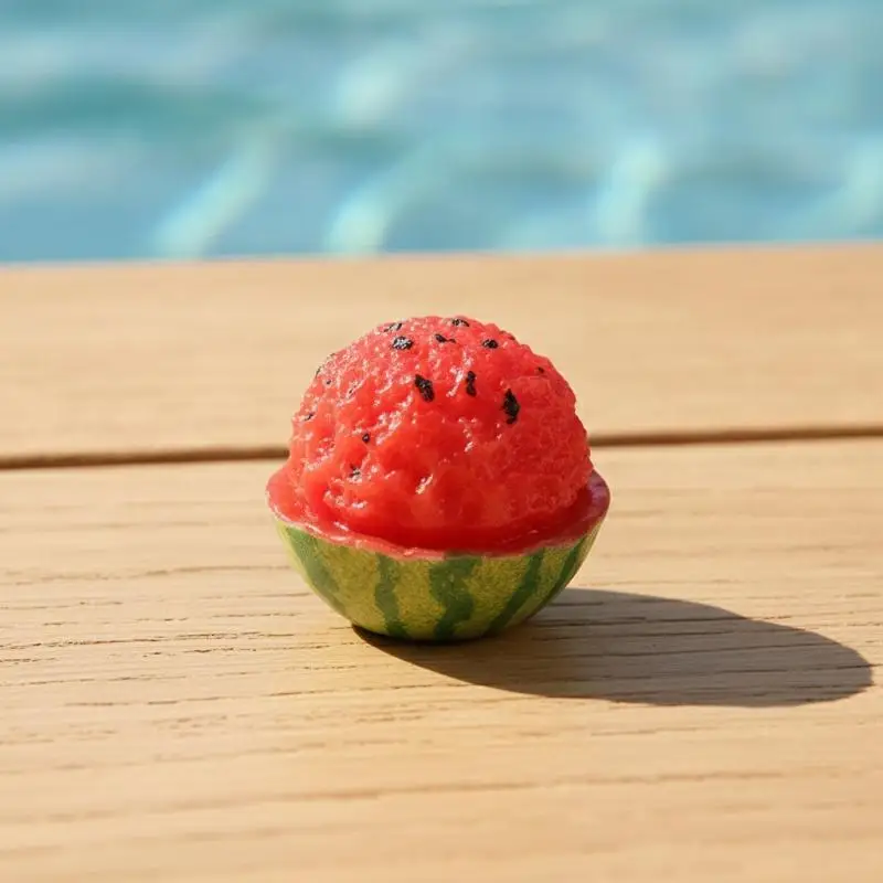 10Pcs Resin Simulation Mini Watermelon Fruit Charms For DIY Crafts Keychain
