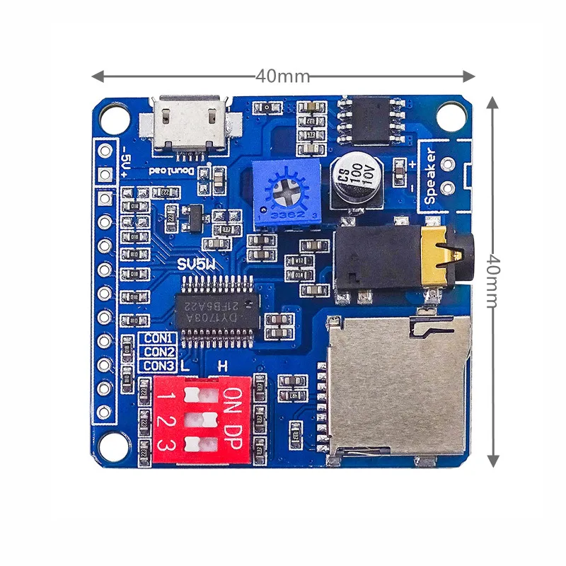 1/2/5/10/30Pcs DY-SV5W Voice Playback Module MP3 Player Triggering Playback Serial Port Control Playback