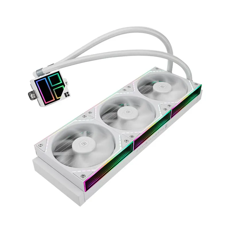 For 360 BLACK White Computer Case Integrated 12cm ARGB Water Cooler 68.9CFM Fluid Bearing 16dBA